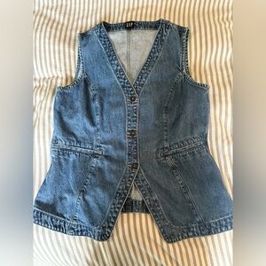 GAP Blue Denim Vest